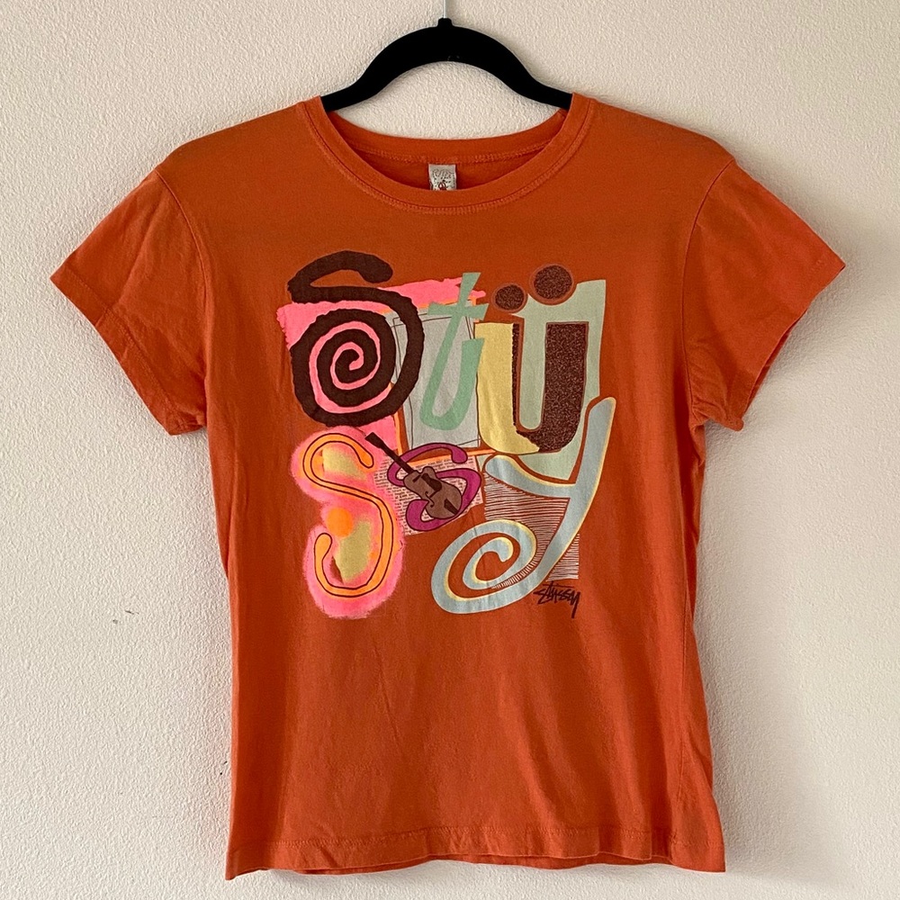 Stüssy • Short Sleeve Graphic Tee • Orange/Brown